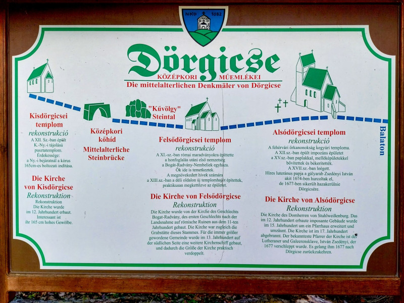 9. a falucska középkori műemlékeit turistaúton és autóval is felkereshetjük