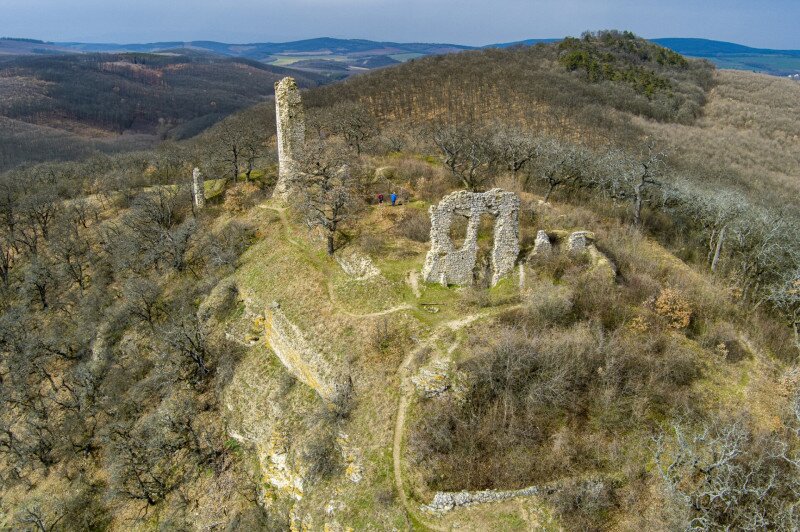 A csővári romok felülnézetből