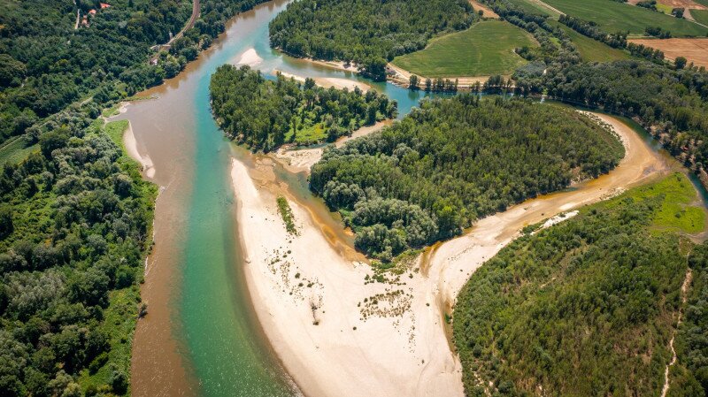 A Mura és a Dráva találkozása