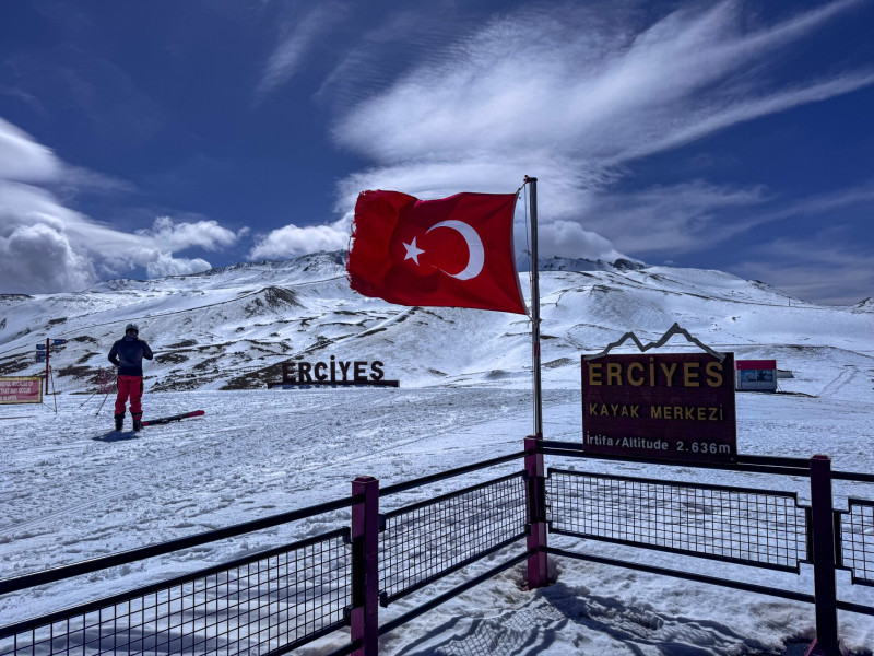 A török Erciyes hegyen található sípálya