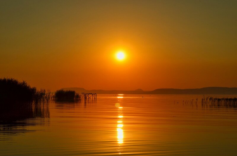 Balaton naplementében