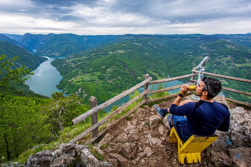 Banjska Stena kilátópont a Tara Nemzeti Parkban Szerbiában