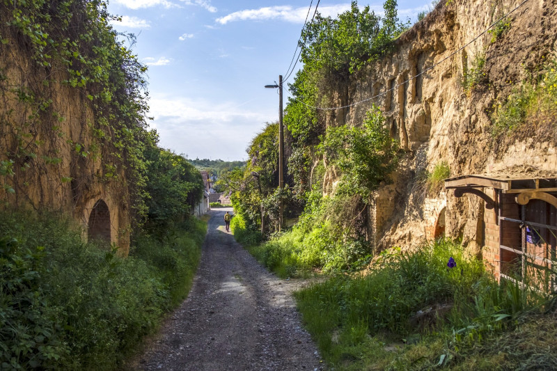 Barlanglakások a Szücsény szurdik löszfalában
