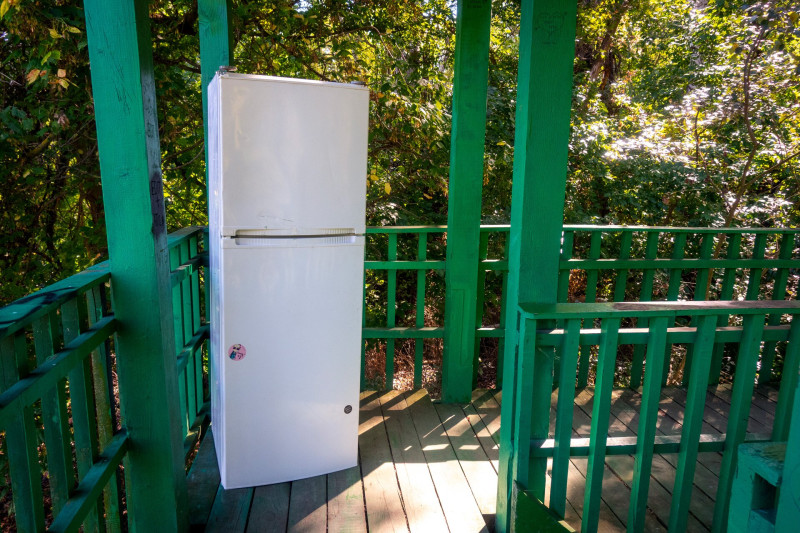 Hűtő a Martélyi cölöpsétány tanösvény madármegfigyelőján