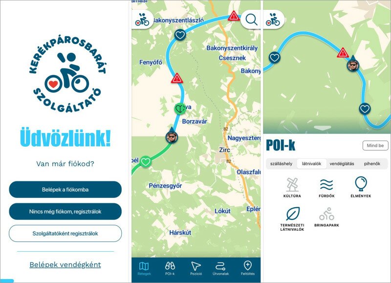 Így fog kinézni a megújult Kerékpárosbarát applikáció
