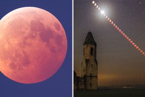 Látványos fotók a hét eleji teljes holdfogyatkozásról