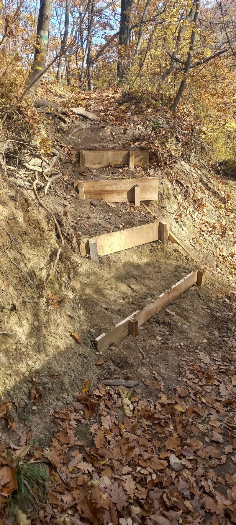 lépcső a Spartacus-ösvényen