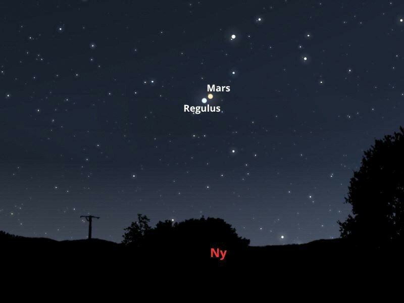 Mars és Regulus együttállás