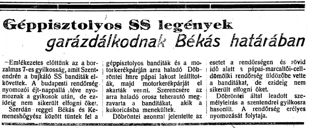 Pápai Néplap címlapja, 1947 szeptember FORRAS Hungaricana Közgyűjteményi portál