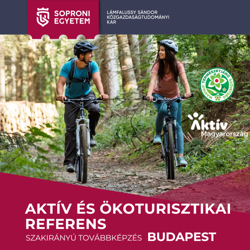  Soproni Egyetem egyéves Aktív és ökoturisztikai referens képzésének plakátja 