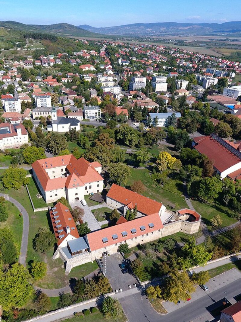 Szerencs,_a_vár_légi_fotón